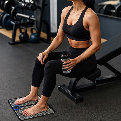 appareil massage pied à la salle de sport