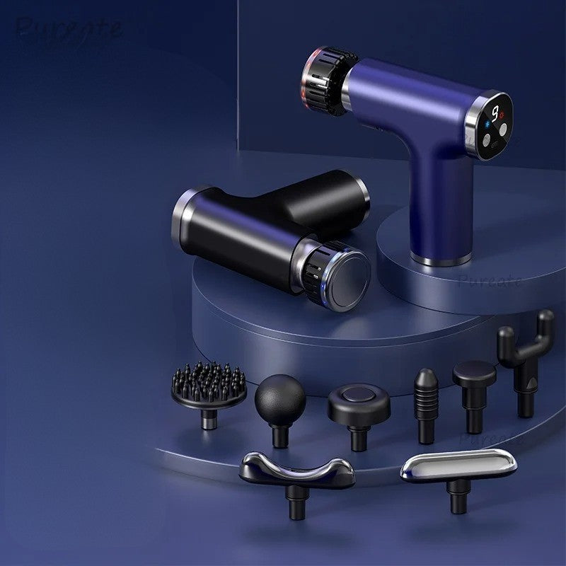 pistolet massage avec tête de massage