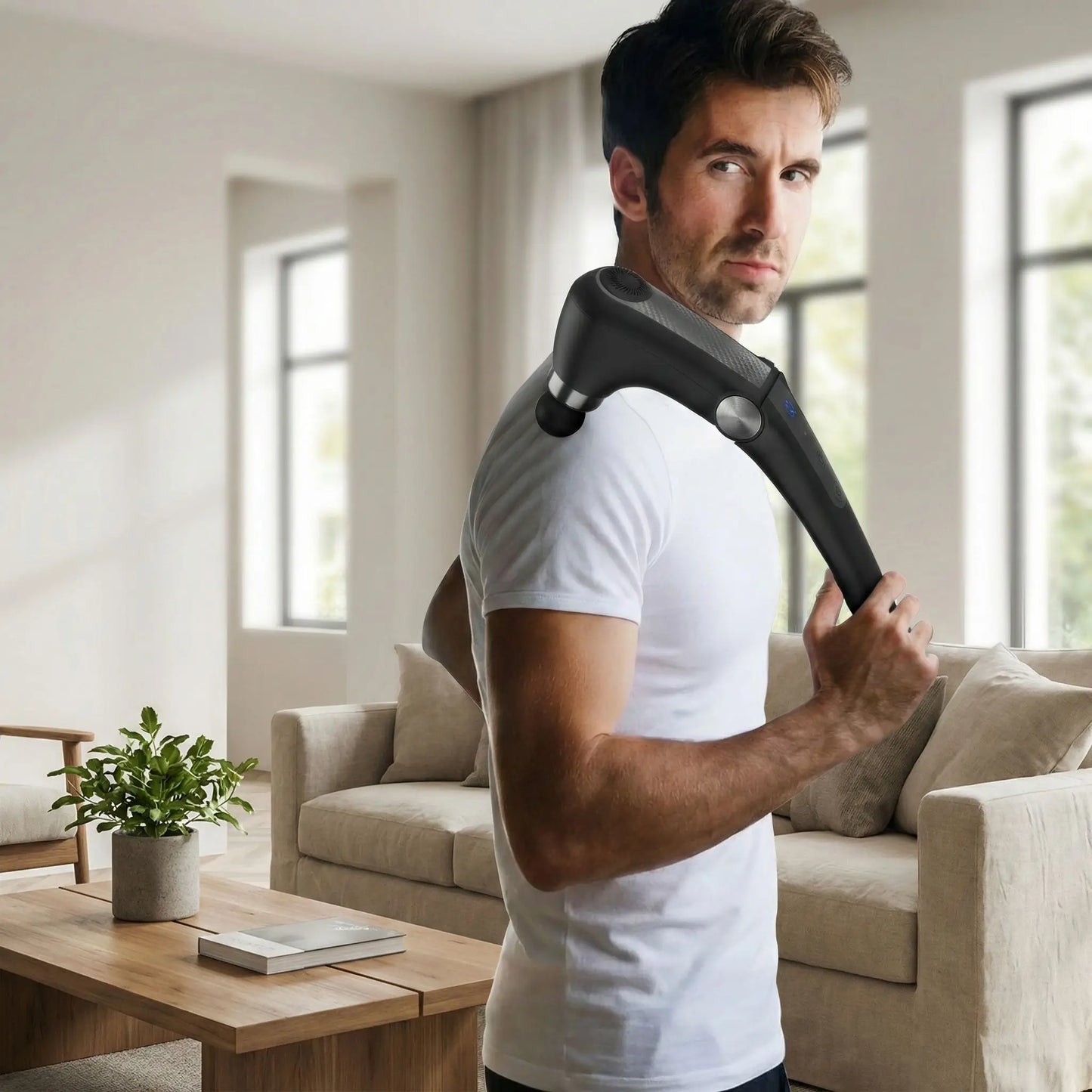 pistolet massage homme massage de son épaule