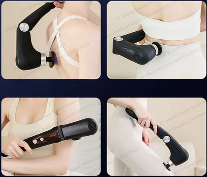 pistolet massage de différentes parties du corps