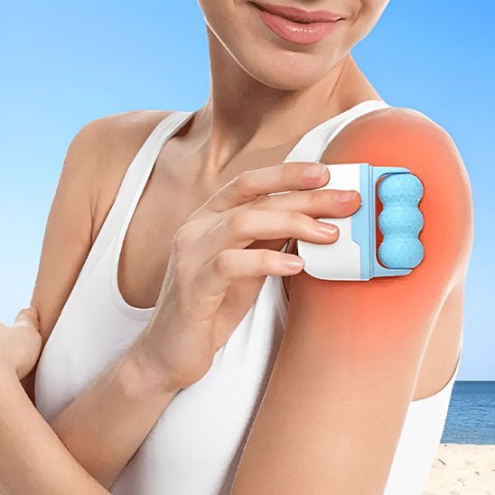 Rouleau de massage bleu