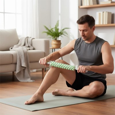 Rouleau de massage mollet homme