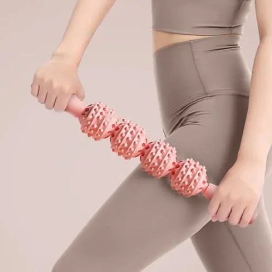 rouleau de massage rose cuisse