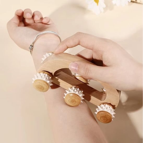 rouleau de massage sur avant bras