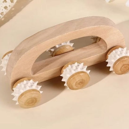 rouleau de massage sur table