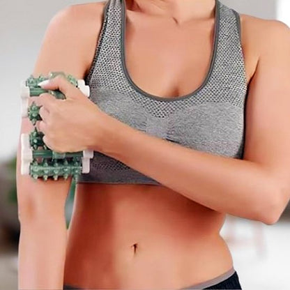 Rouleau de massage vert bras