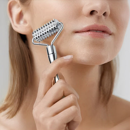 rouleau massage joue vu de près